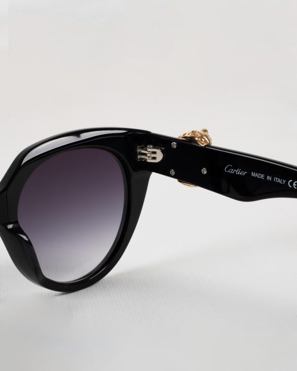 عینک آفتابی اورجینال کوالیتی کارتیر مشکی مدل 0583 Cartier - Image 3