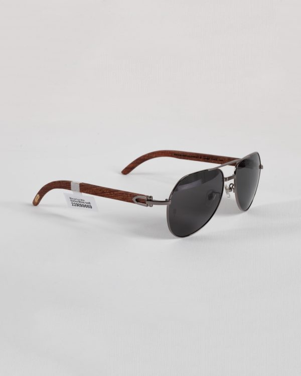 عینک آفتابی اورجینال دسته چوب طبیعی کارتیر Cartier
