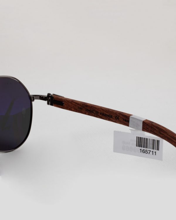 عینک آفتابی اورجینال دسته چوب طبیعی کارتیر Cartier - Image 7